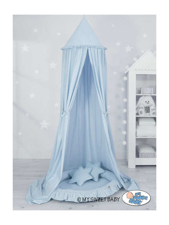 My Sweet Baby Mückennetz Kinderbett aus Tüll Blau