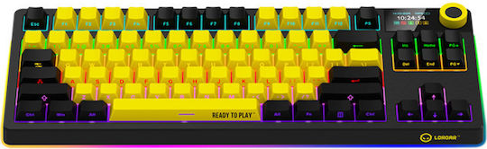 Lorgar KBP70TKLW Гейминг Механична Клавиатура Без ключове с Custom Purple суичове и RGB подсветка (Английски US) Черен