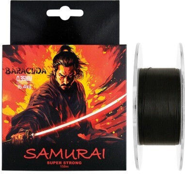 Nylon Monofilament Baracuda Samurai 150 M Black Color