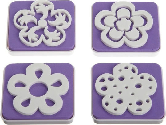 Set Different Flower Stamps 4 Pcs Wilton