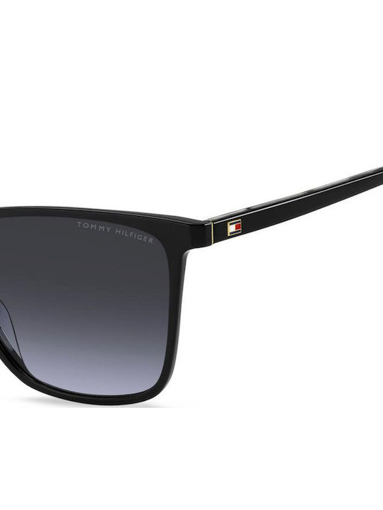 Tommy Hilfiger Feminini Ochelari de soare cu Negru Cadru și Negru Degrade Lentilă TH2292/S 807/08