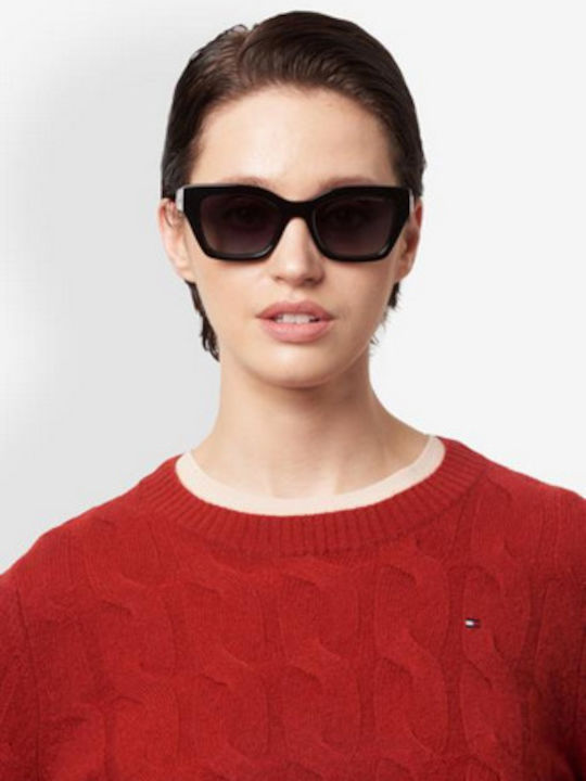 Tommy Hilfiger Women's Sunglasses with Black Plastic Frame and Black Gradient Lens TH2264/S 807/9O