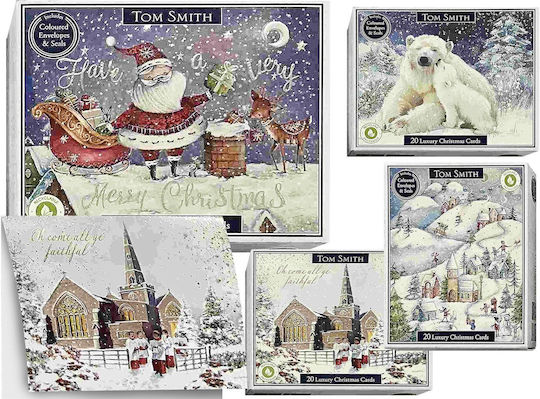 Card Xmas Envelope Card=25x15 5cm Xmasfest 1133383 Random Design Selection 20 Pieces 93-3363