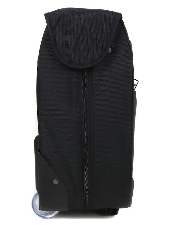 Airtex Paris Cabin Travel Suitcase Black with 4 Wheels Height 50cm
