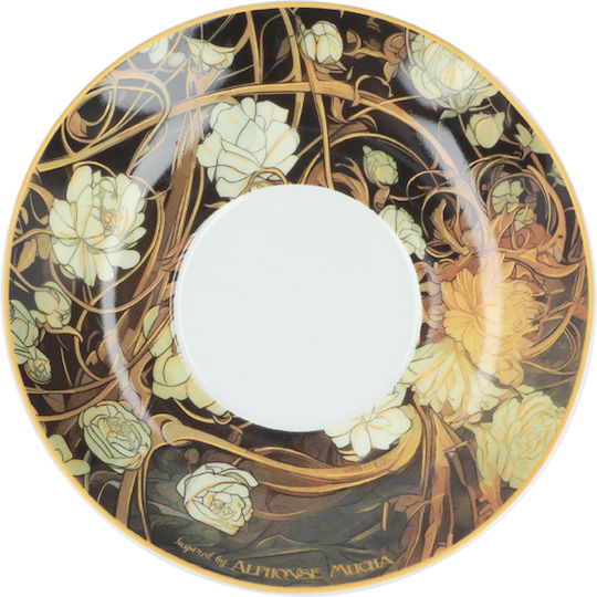 Cup Saucer Inspired By A Mucha's Painting Carmani