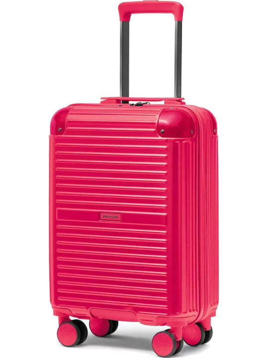 Puccini Dallas Cabin Hard Red Suitcase with 4 Wheels Height 54cm