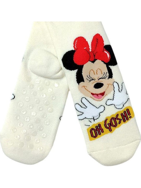 Disney Παιδικές Κάλτσες Αντιολισθητικές Minnie Μπεζ