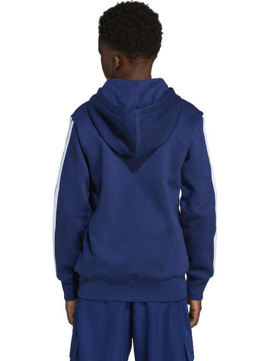 Athletic Kids Cardigan Cotton with Hood Blue Essentials