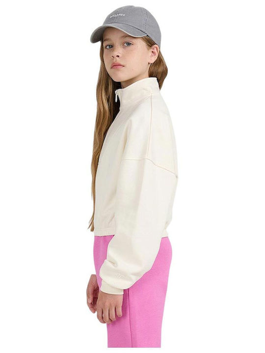 Παιδική Ζακέτα Βαμβακερή με Κουκούλα Off White