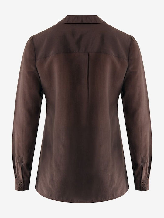 Γυναικεία Μπλούζα Dark Brown, Καφέ