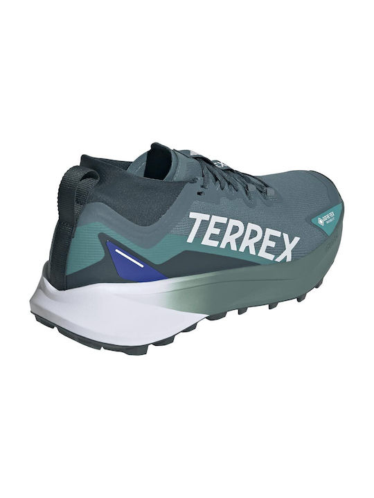Terrex Agravic Gtx Men's Sport Shoes Trail Running Turquoise Waterproof with Gore-Tex Membrane