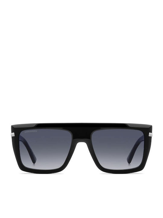 Dsquared2 Men's Sunglasses with Black Plastic Frame and Black Gradient Lens d2-0177s807