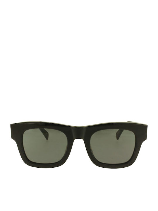 Oscar & Frank Le Boss Unisex Sunglasses with Black Plastic Frame and Black Lens