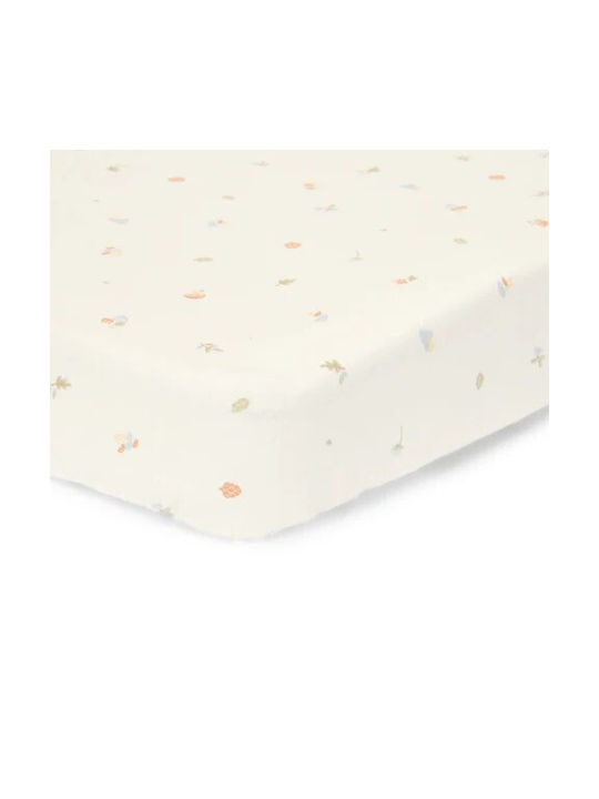Little Dutch Single Sheet With Elastic Band Cotton Forest Treasures Beige 90x200cm