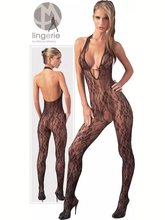 Boss Of Toys Costum Bodystocking Plasă Negru