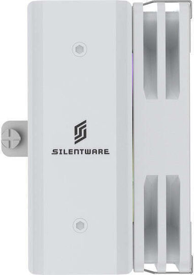 Silentware Bora CPU Cooling Fan with RGB for AM4/AM5/1200/115x/1700 Socket White