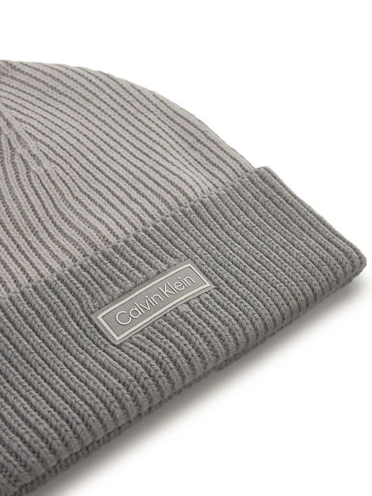 Patch Beanie Männer Beanie mit Rippstrick in Gray Farbe
