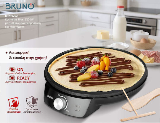 Bruno Crepe Maker 30cm Black 1200W