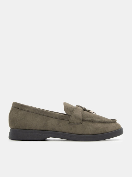 Women's Moccasins in Khaki Color
