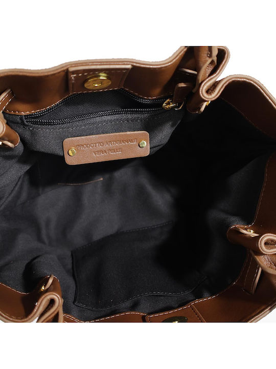 Leather Women's Bag Tote Handbag Brown