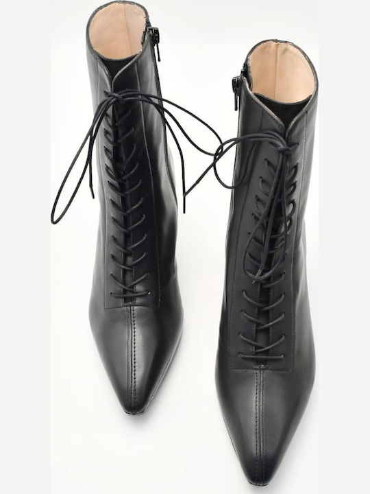 Leather Women's Ankle Boots Black