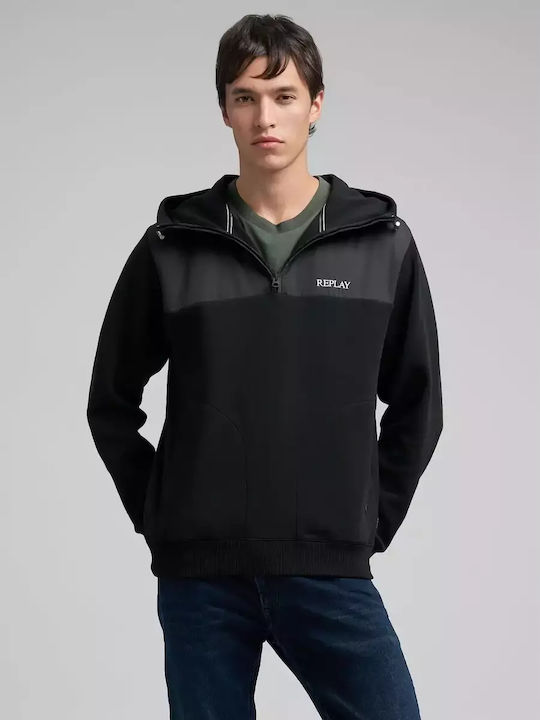 Sweatshirt with Hood Black