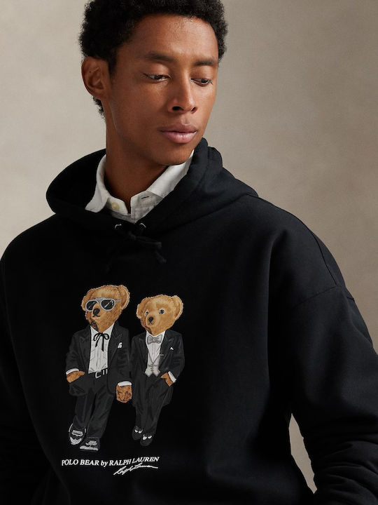 Sweatshirt Fleece with Hood Black