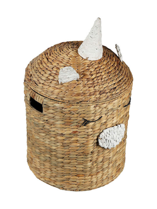 Polihome Children's Storage Basket made of Straw Unicorn Storage Basket 42x42x69cm 1pcs