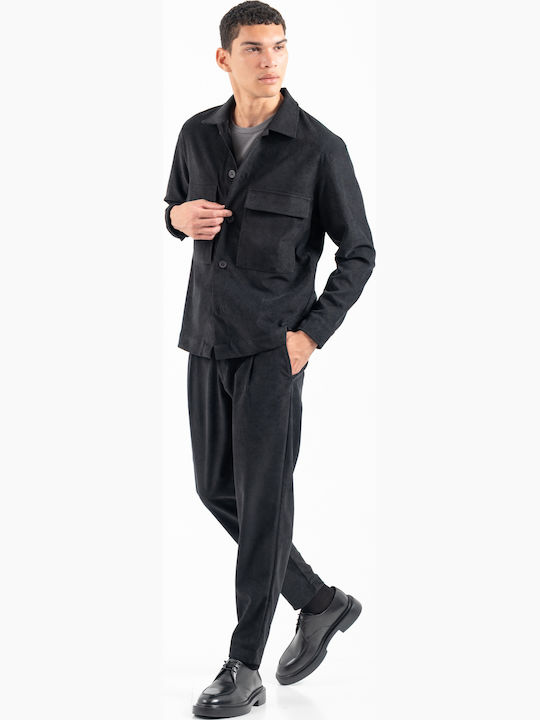 Μακρυμάνικo Overshirt Black 300-2526-AREZZIO
