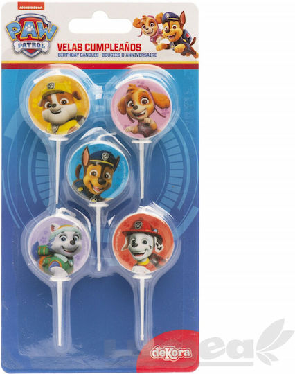 Paw Patrol Birthday Candle 5 Pcs Dekora