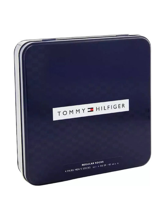 Tommy Hilfiger Men's Solid Color Socks Blue 4Pack