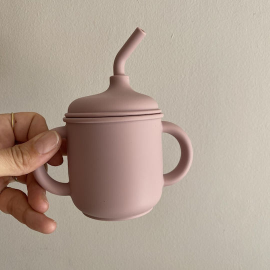 Nok Nok Baby Cup with Handles and Straw Sippy Signature made of Silicone Green 200ml