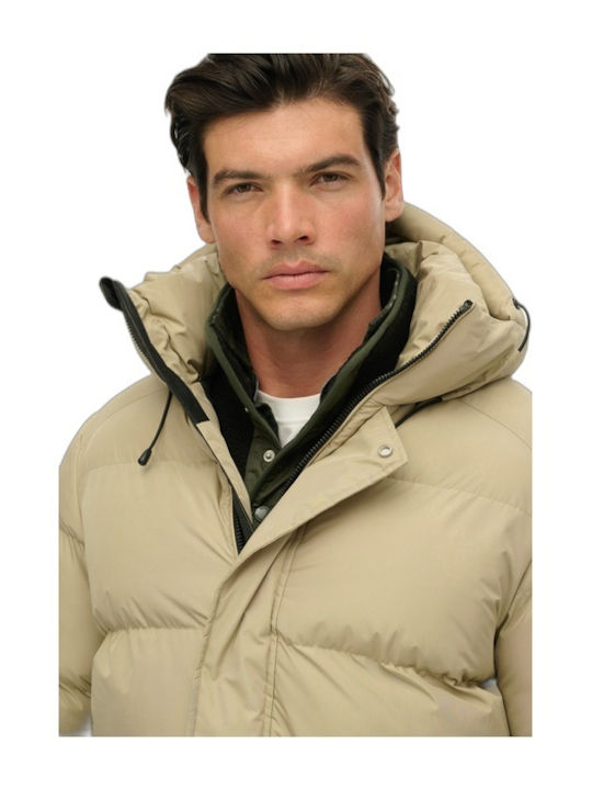 Winter Jacket Puffer Twig Beige