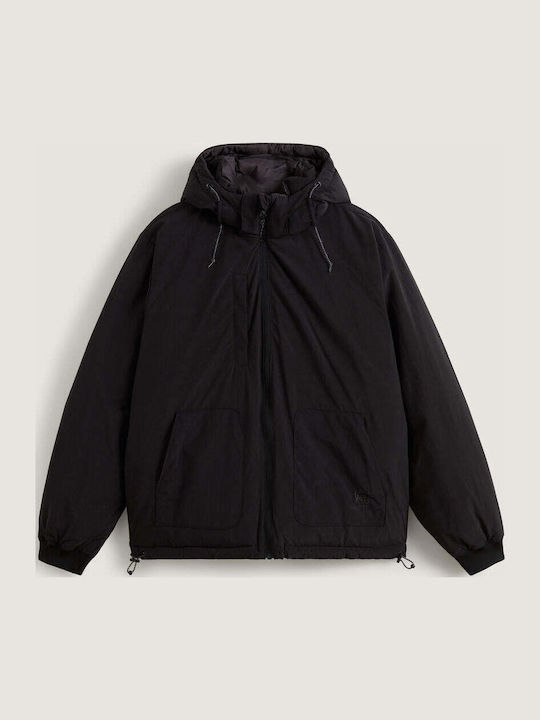Μπουφάν Puffer Διπλής Όψης Black