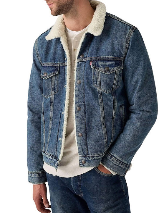Type 3 Sherpa Trucker Яке Med Indigo/worn In