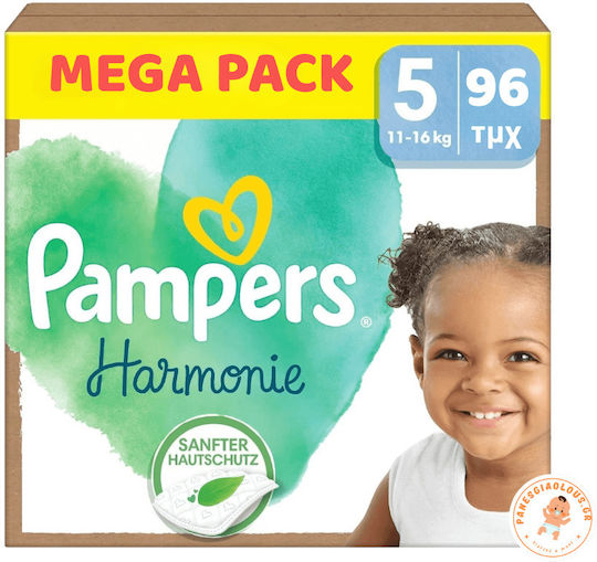 Pampers Tape Diapers Harmonie Monthly Pack No. 5 for 11-16kg 96pcs