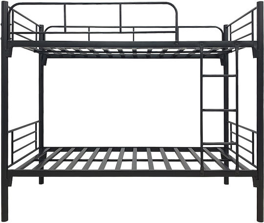 Belit Pat Pentru Copii Cușetă Single Negru Pentru Saltea 90x190cm