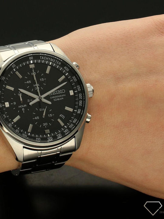 Seiko Conceptual Series Men's Watch 41.5mm Chronograph Battery with Silver Metal Bracelet