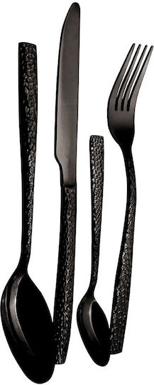 Berlinger Haus Carved Besteckset Edelstahl Schwarz 24Stück