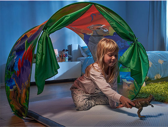 Kids Bed Tunnel Dinosaur Island Green