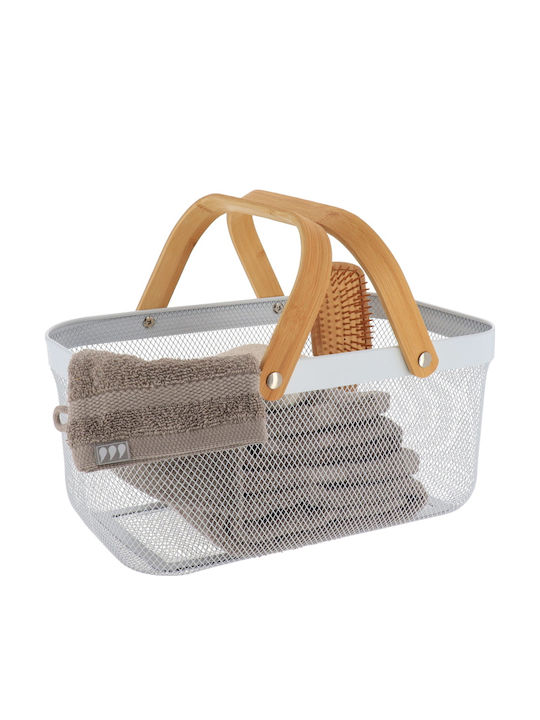 Atmosphera Aufbewahrungskorb Weiß 39x25x19.5cm 1Stück Atmosphera Aufbewahrungskorb Weiß 39x25x19.5cm 1Stück