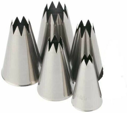 Cutlery Pro Tülle für Konditorei Spritzbeutel Metallisch 6cm 5Stück 39-210502 Cutlery Pro Tülle für Konditorei Spritzbeutel Metallisch 6cm 5Stück 39-210502