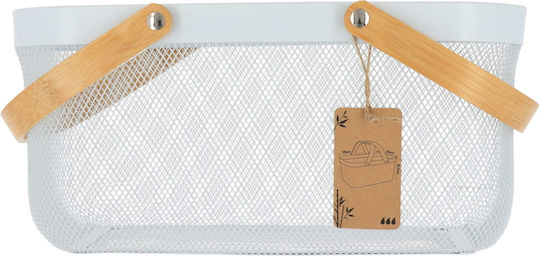 Atmosphera Storage Basket White 39x25x19.5cm 1pcs