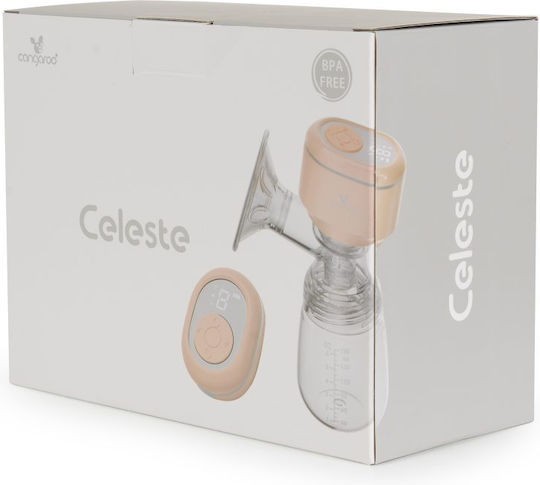 Cangaroo Celeste Ηλεκτρικό Μονό Θήλαστρο Μπαταρίας Ροζ 180ml