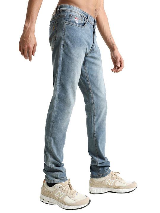 Roma Herren Jeanshose mit Slim Passform Blue Denim