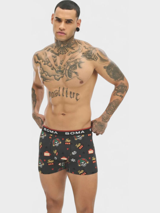 Men's Boxer Anthracite with Patterns