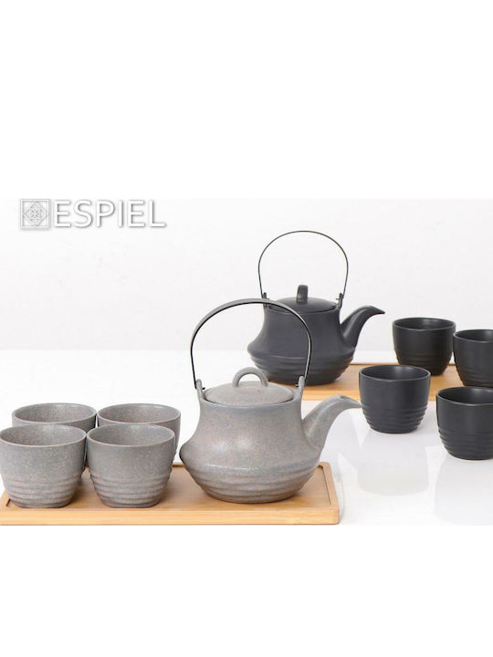 Espiel Ritual Teeset mit Tasse und Filter Keramik Gray 600ml 5Stück