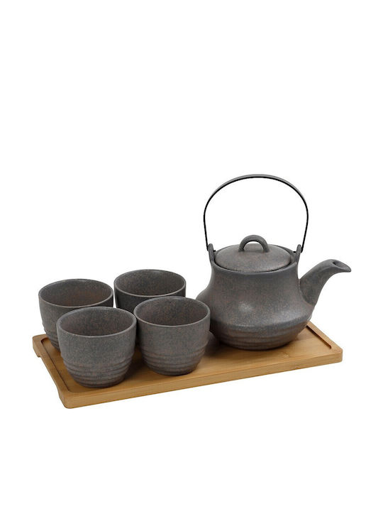 Espiel Ritual Teeset mit Tasse und Filter Keramik Gray 600ml 5Stück