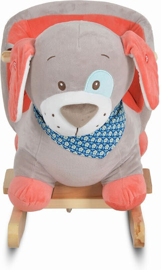 Moni Ollie Wooden Rocking Toy Dog for 12+ months with Max Load Capacity 30kg Multicolour