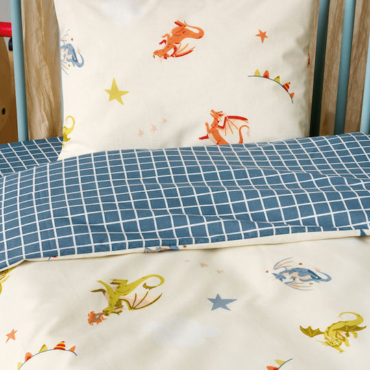 Kentia Baby Duvet Cover Set With Pillowcase Poldo Multicolour 100x140cm